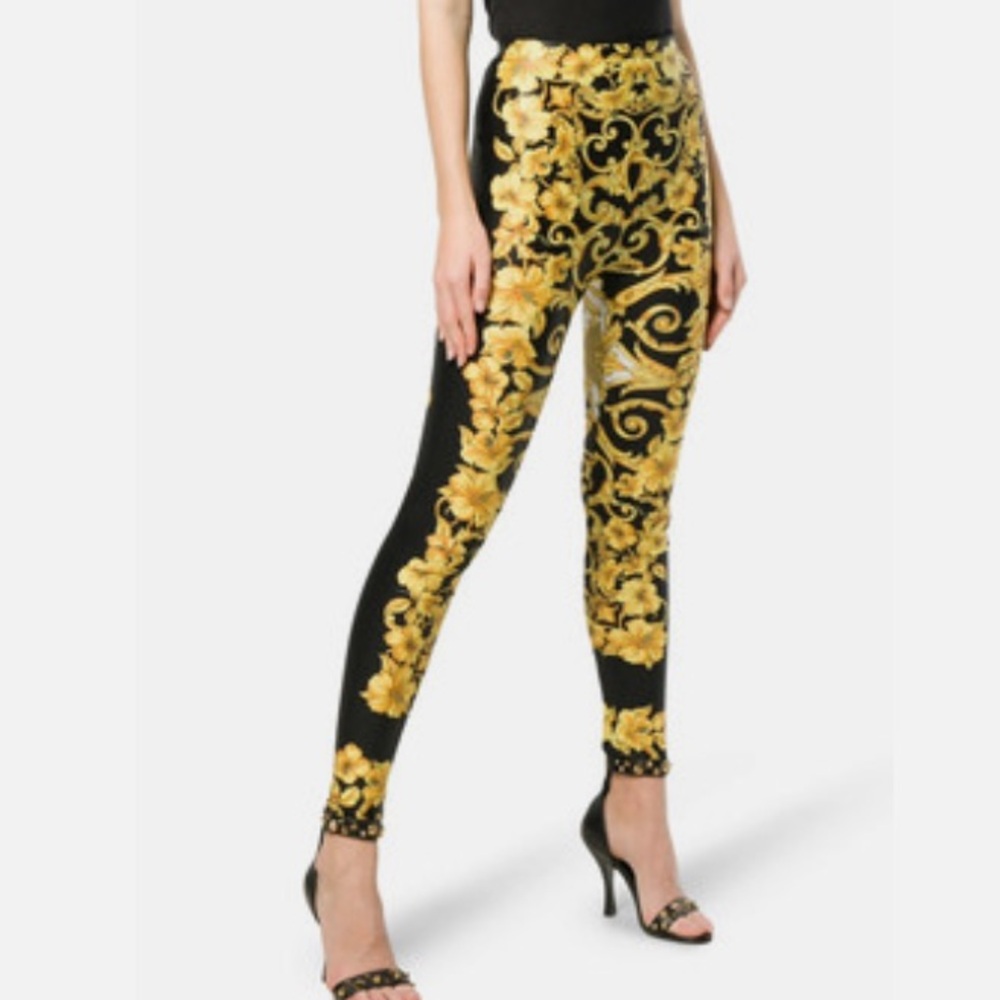 Versace Baroque Tribute collection silk blend pants